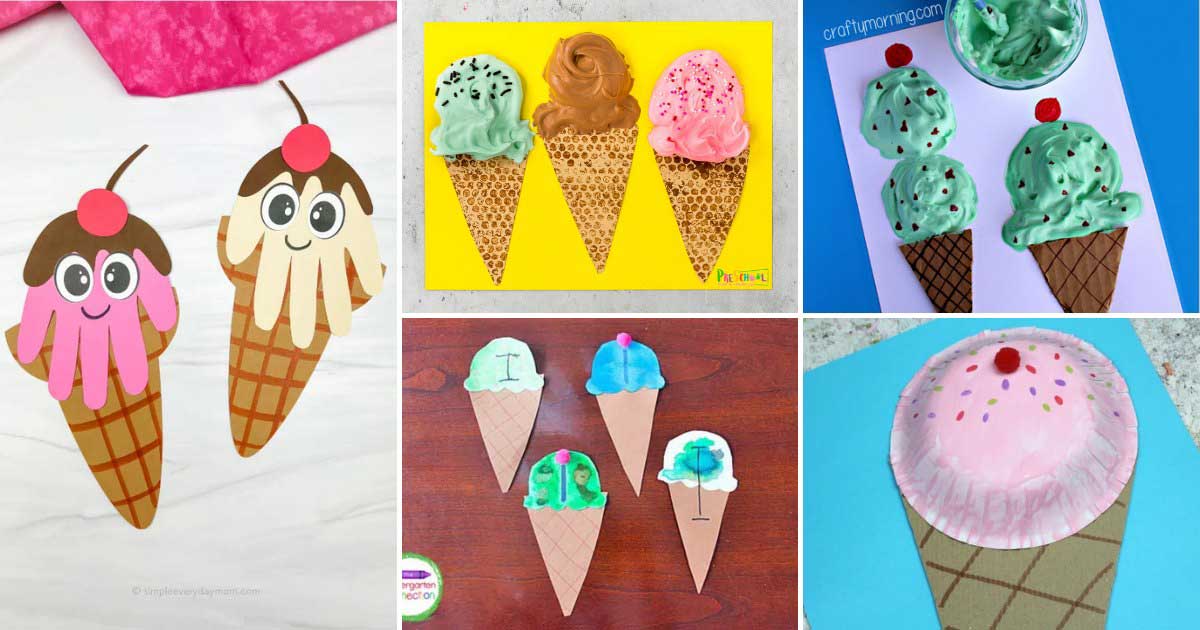 30 Cool Ice Cream Craft Ideas for Kids to Make This Summer