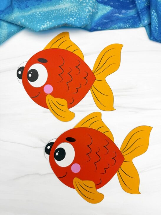 Easy Goldfish Craft For Kids [Free Printable Template] - Build A Small Goldfish Tank For Kids