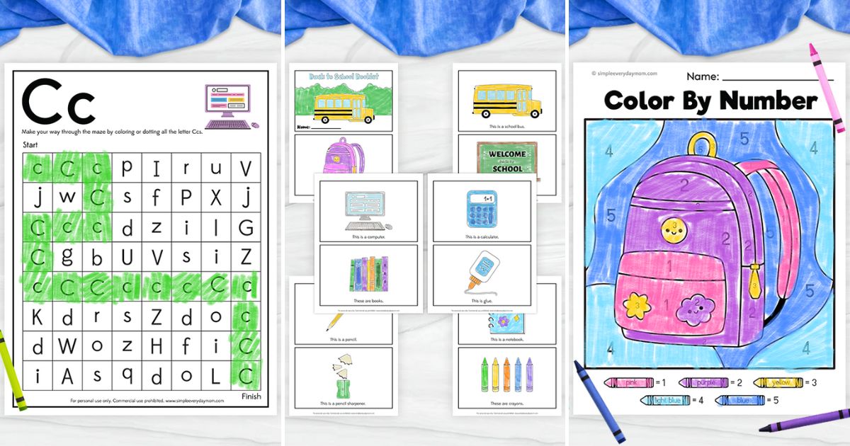 Back To School Preschool Printables That're Fun To Do!