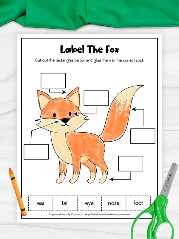 Free Printable Fox Worksheets For Kids Free Printable Fox Worksheets For Kids
