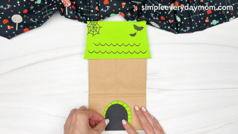 Haunted House Paper Bag Craft For Kids [Free PDF Template]