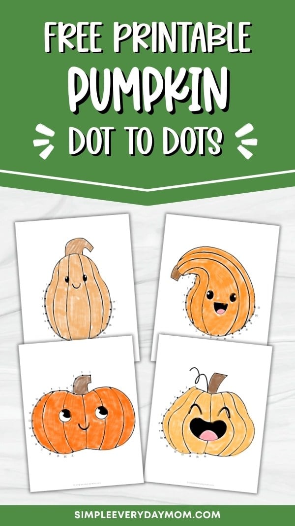 Free Pumpkin Dot To Dot Printables For Preschoolers