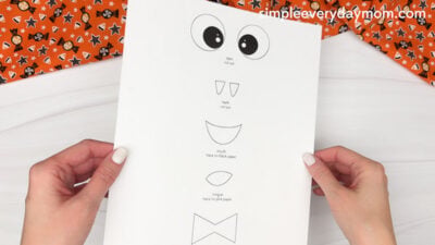 Vampire Torn Paper Craft For Kids [Free PDF Template]