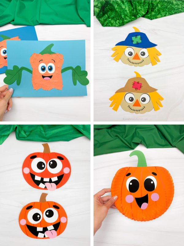 collage image of Fun Harvest Crafts