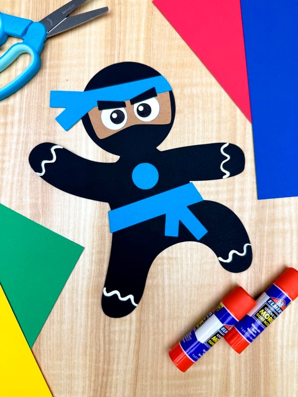 Ninja Disguise a Gingerbread Man Craft [Free PDF Template]