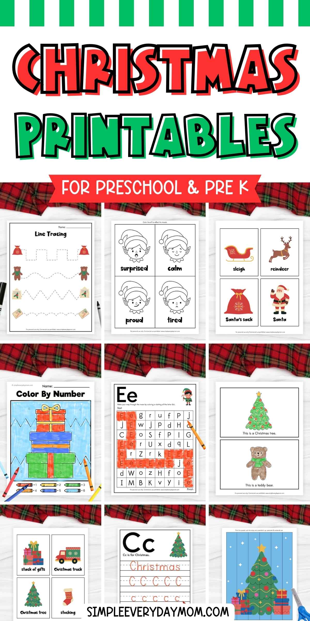 Preschool Christmas Theme Printables For Kids