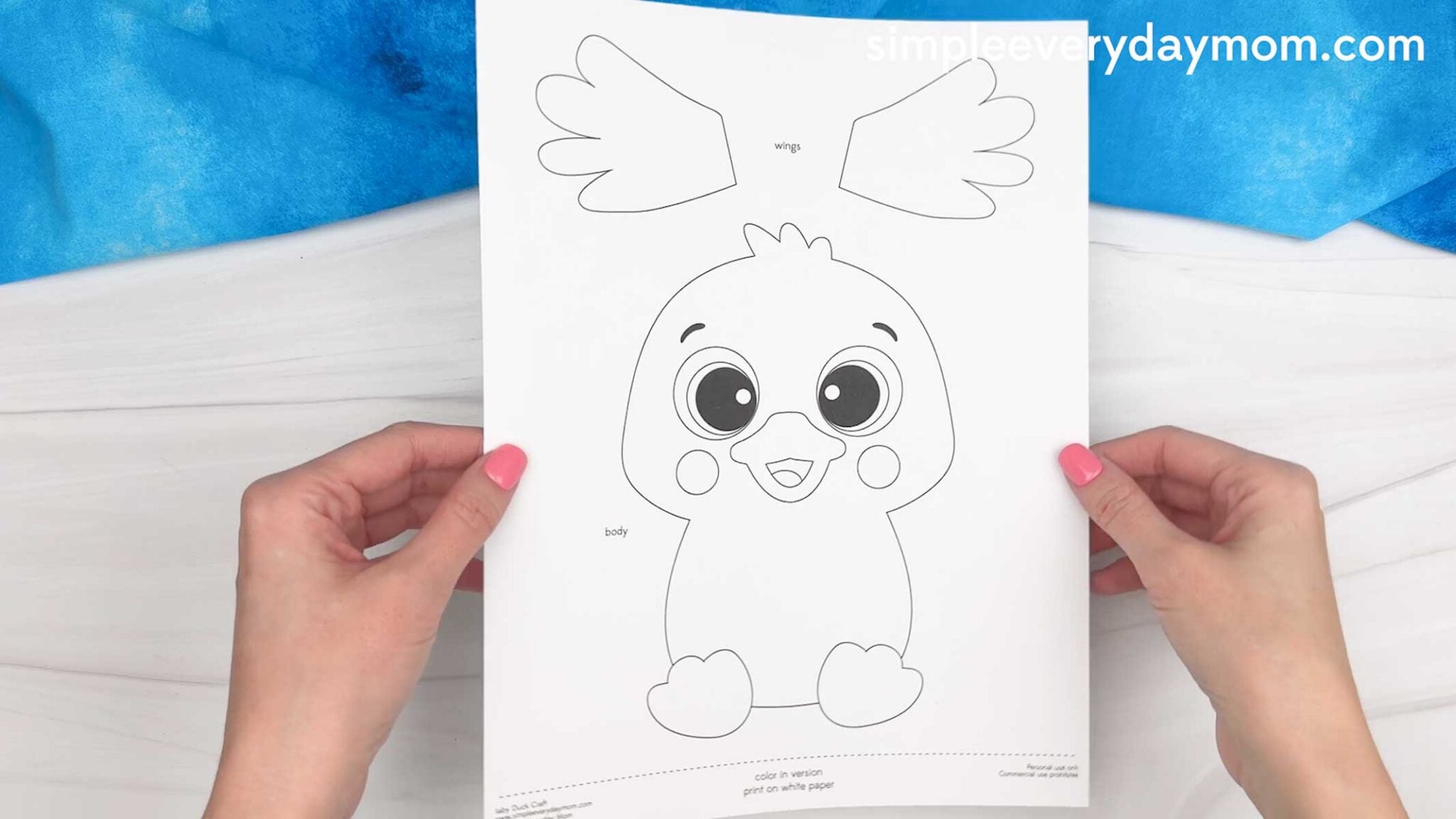 Baby Duck Craft for Kids [Free Printable Template]