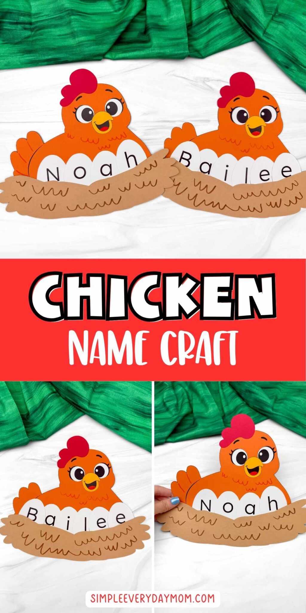 Chicken Name Craft for Kids [Free PDF Template]