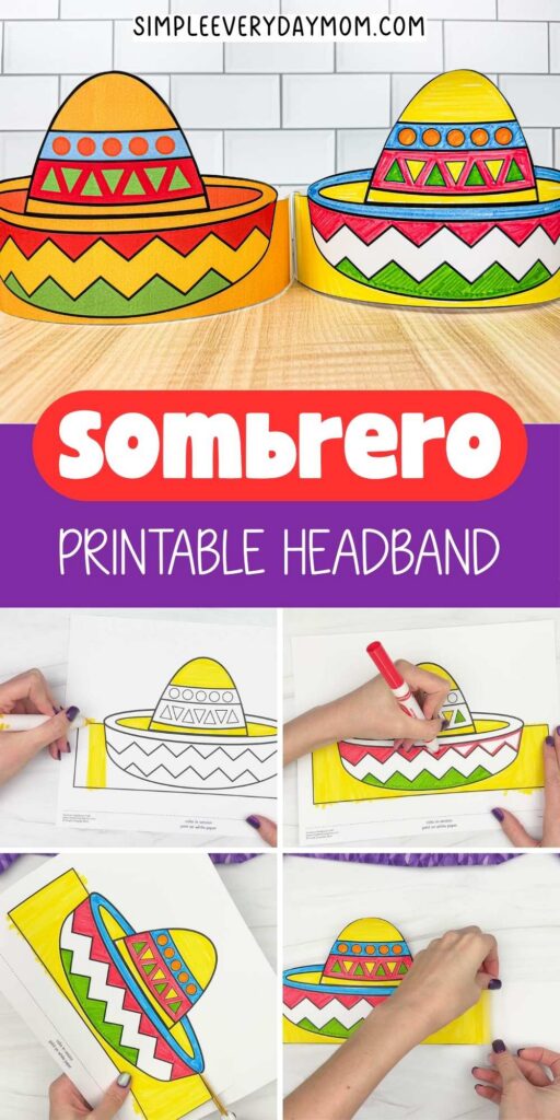 Sombrero Headband Craft for Kids [Free PDF Template]