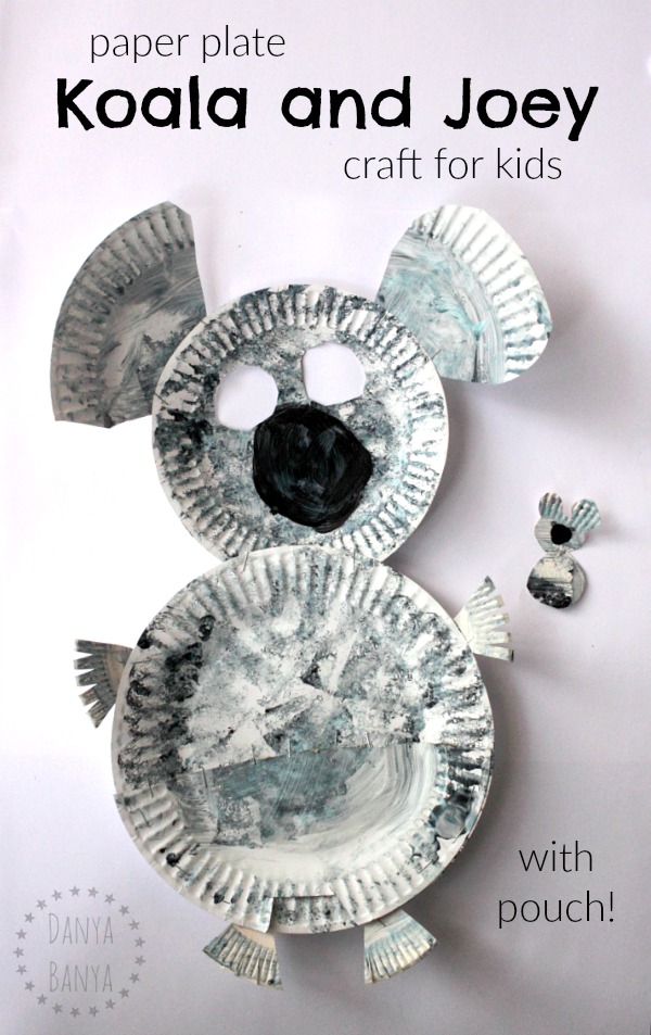 Koala and Joey Paper Plate