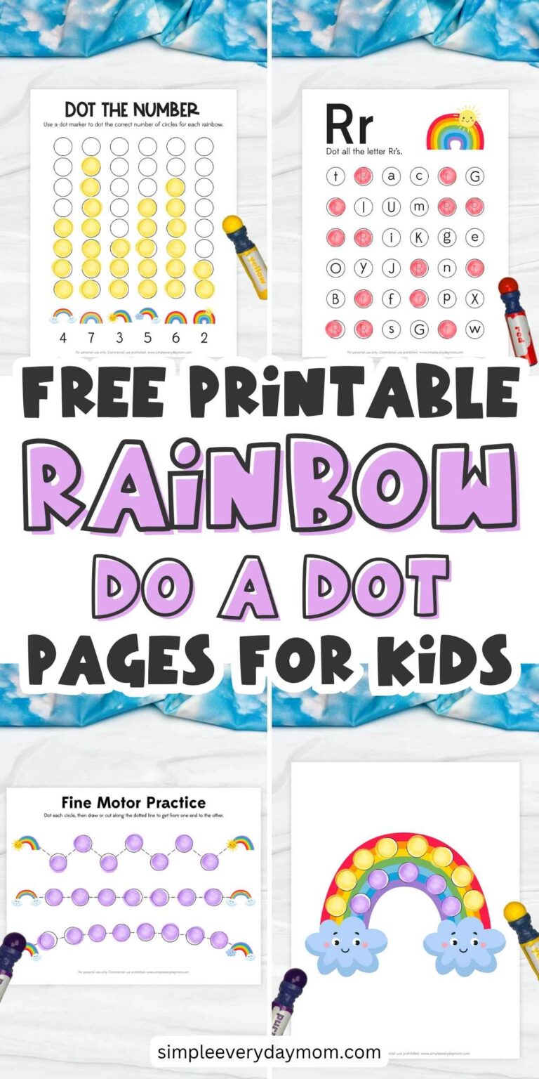 Free Printables Rainbow Do A Dots For Preschool To Kindergarten Kids