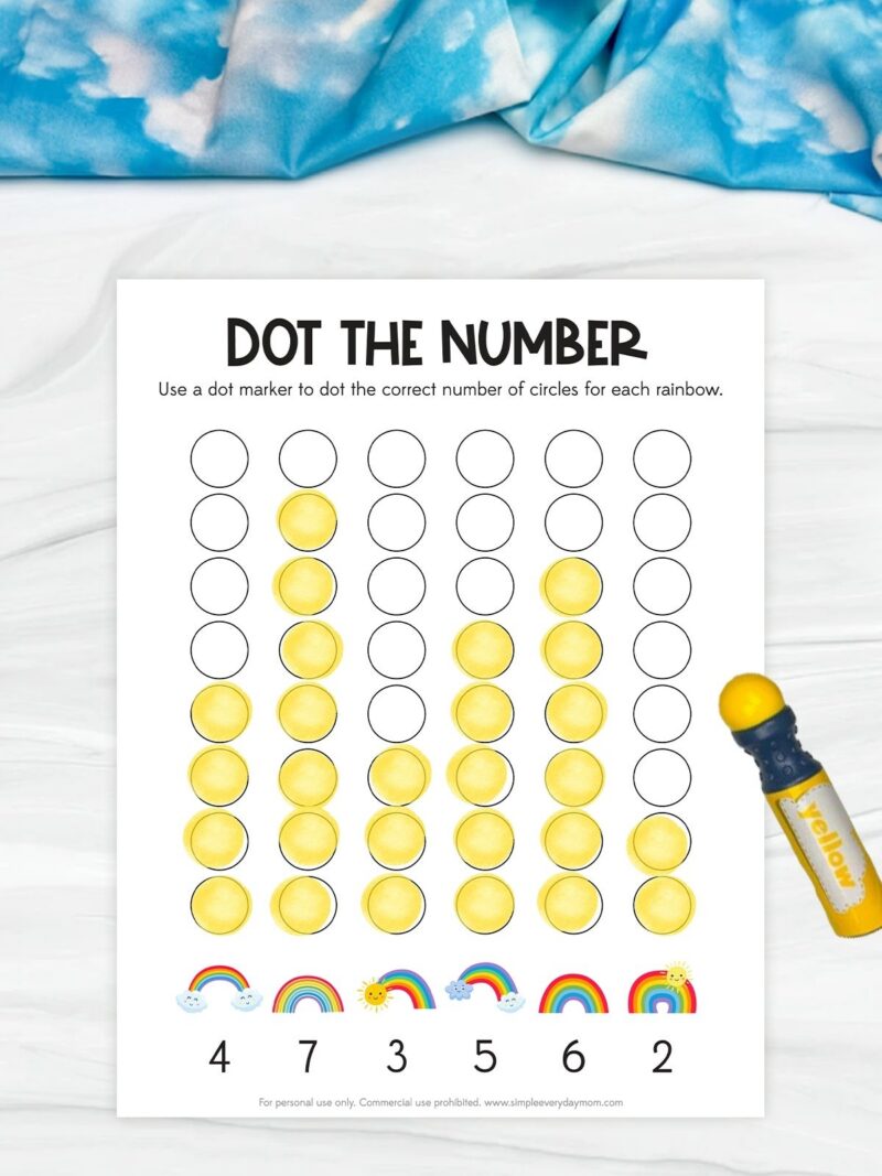 Free Printables Rainbow Do A Dots For Preschool To Kindergarten Kids
