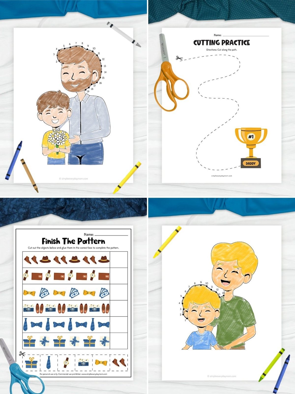 collage image of Easy Fine Motor Activities for Kids