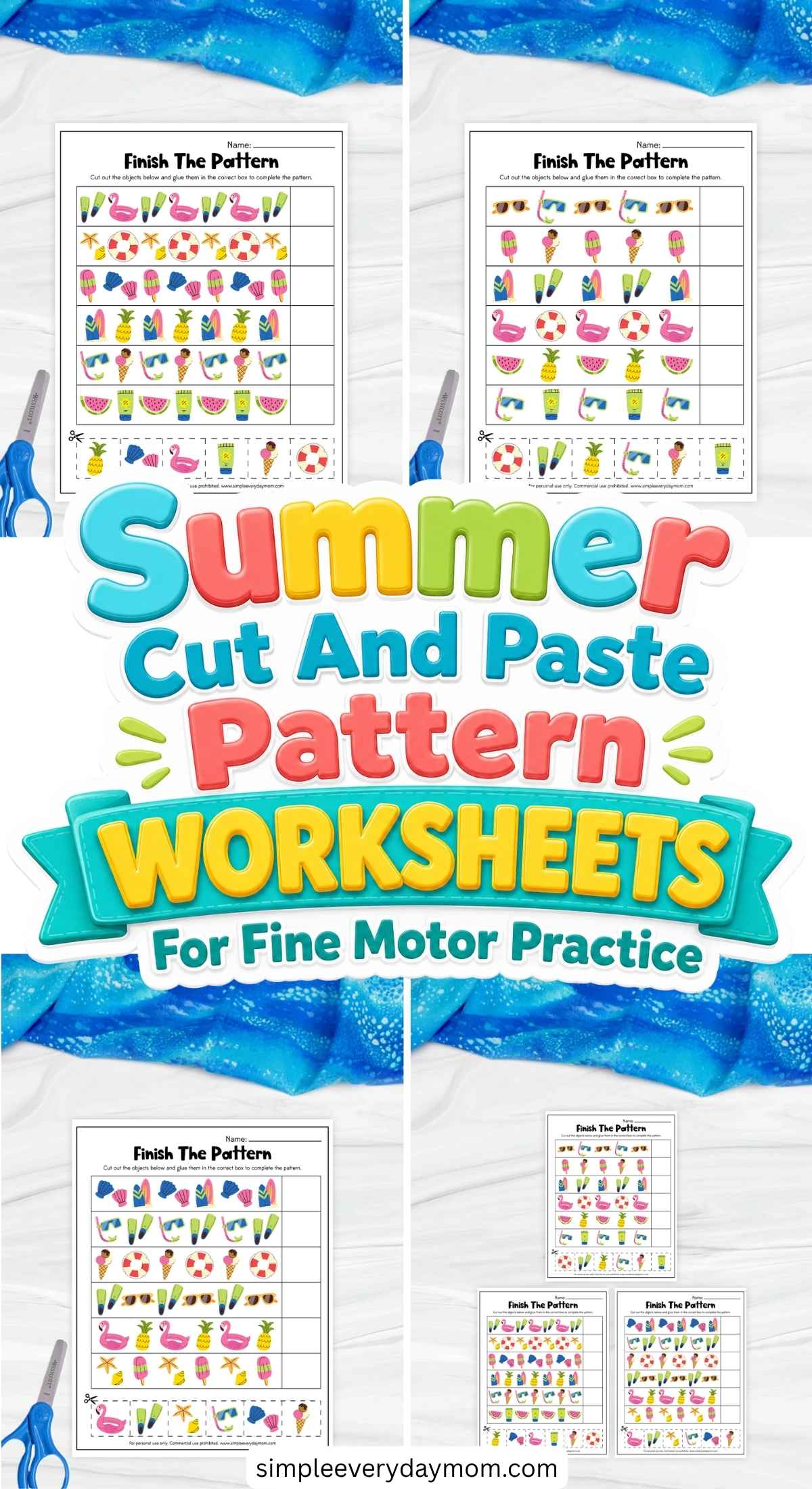 Free Printable Summer Pattern Worksheets For Kids