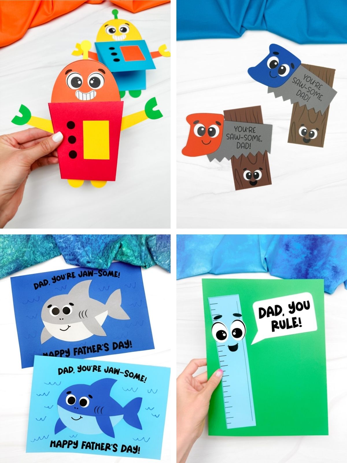 collage image of Kid Made Projects for Dad & Grandpa