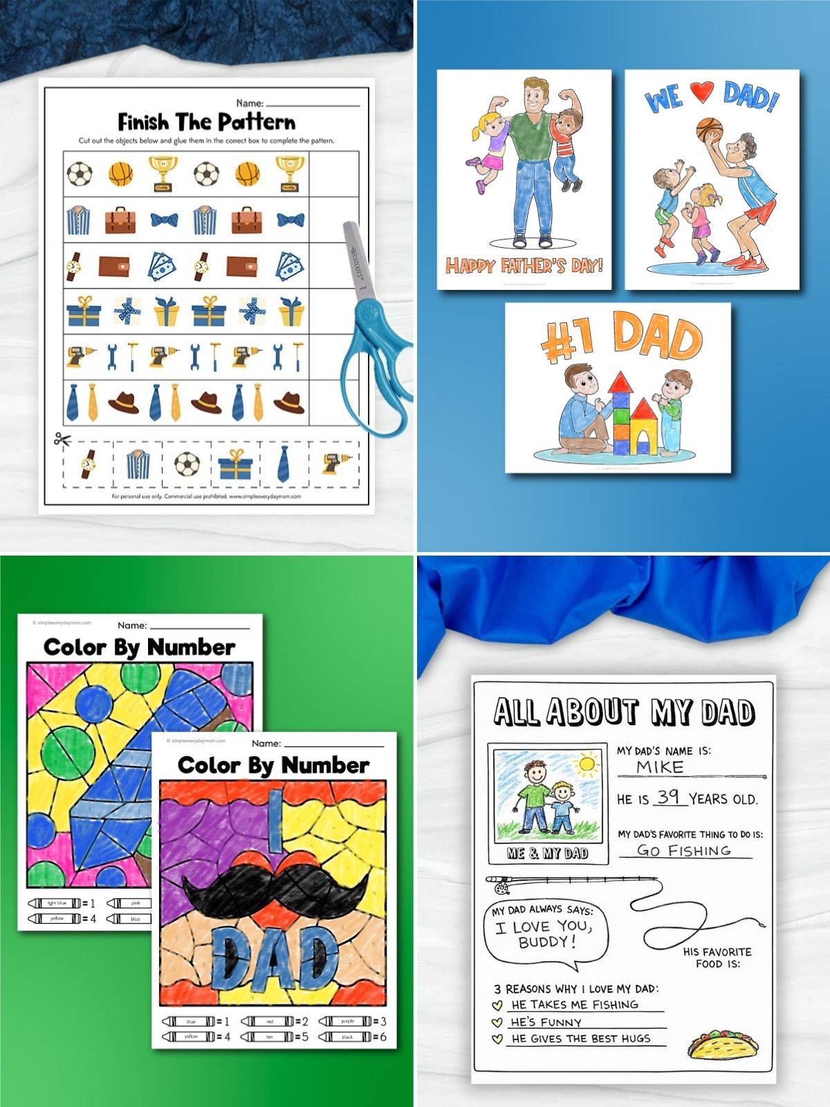 collage image of Printable Activities for Kids
