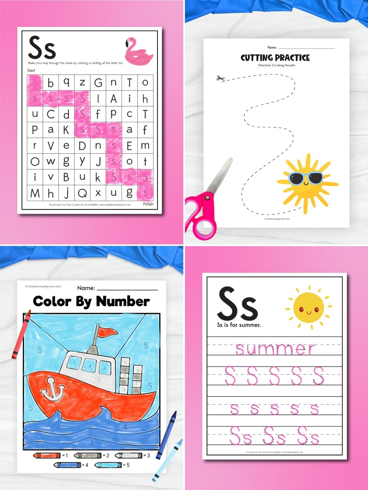 collage image of Summer Printables for Kids