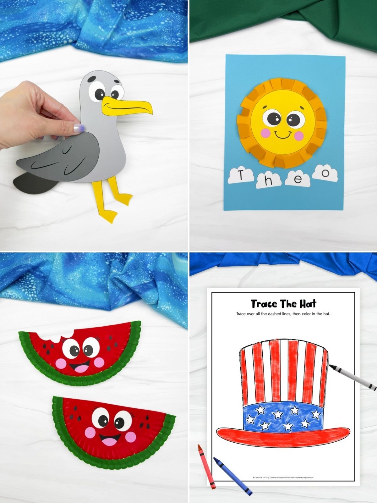 collage image of Warm Weather Craft Ideas