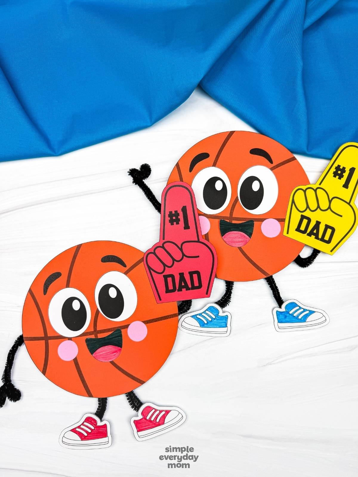 Basketball Father’s Day Craft for Kids [Free Printable Template]