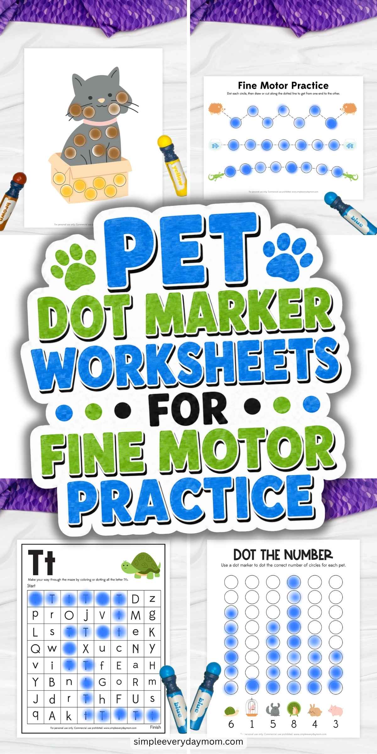 These pet dot marker worksheets are a fun and engaging way for kids to build fine motor skills while learning through play. With adorable pet-themed activities, children can practice hand-eye coordination, counting, letter recognition, and tracing using dot markers. Perfect for preschoolers and kindergarteners, these printable worksheets make learning creative, colorful, and exciting.