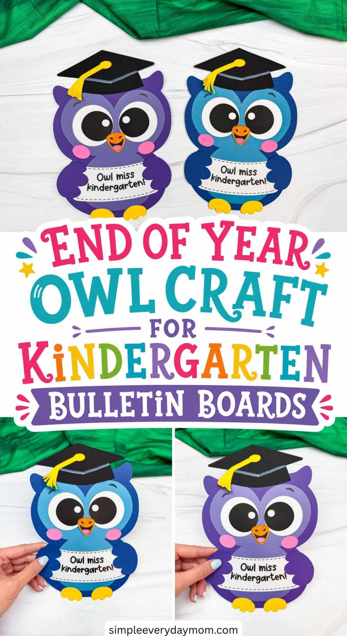 Owl Graduation Craft for Kindergarten [Free PDF Template]