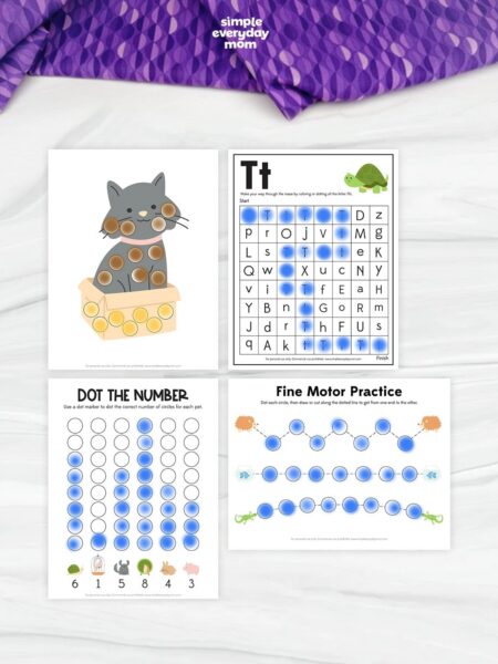 These pet-themed dot marker worksheets help kids strengthen fine motor skills while having fun with hands-on learning activities. Children can practice counting, tracing, letter recognition, and coordination using colorful dot markers on engaging printable pages. Ideal for preschool and kindergarten learners, these worksheets make early learning interactive, creative, and entertaining.