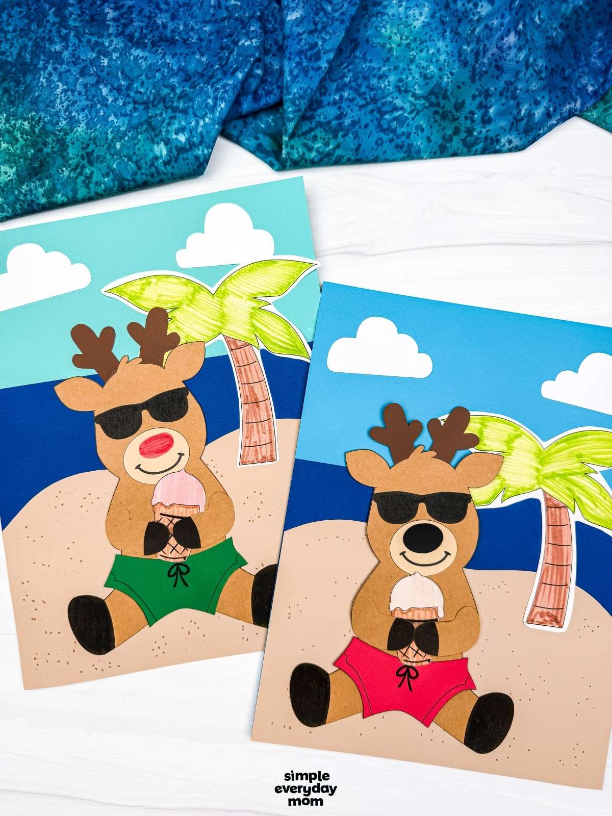 Reindeer Summer Craft for Kids [Free PDF Template]