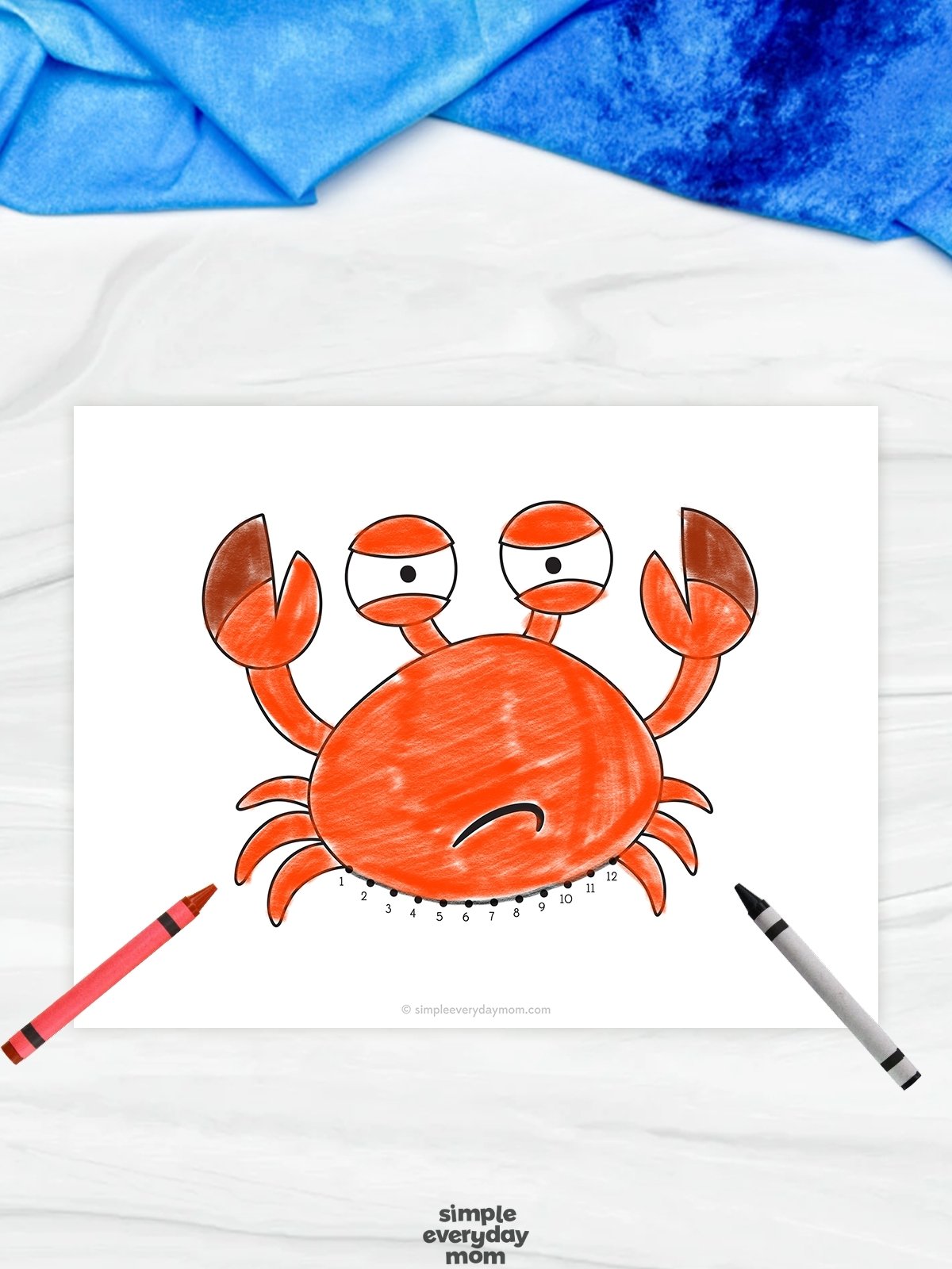 This printable crab dot-to-dot worksheet helps young learners practice counting and number order while completing a fun ocean-themed picture. Children connect the numbered dots along the bottom of the crab to finish the illustration, then color it to build creativity and fine motor skills. Perfect for preschool and kindergarten students, this engaging activity combines early math learning with a playful marine life theme.
