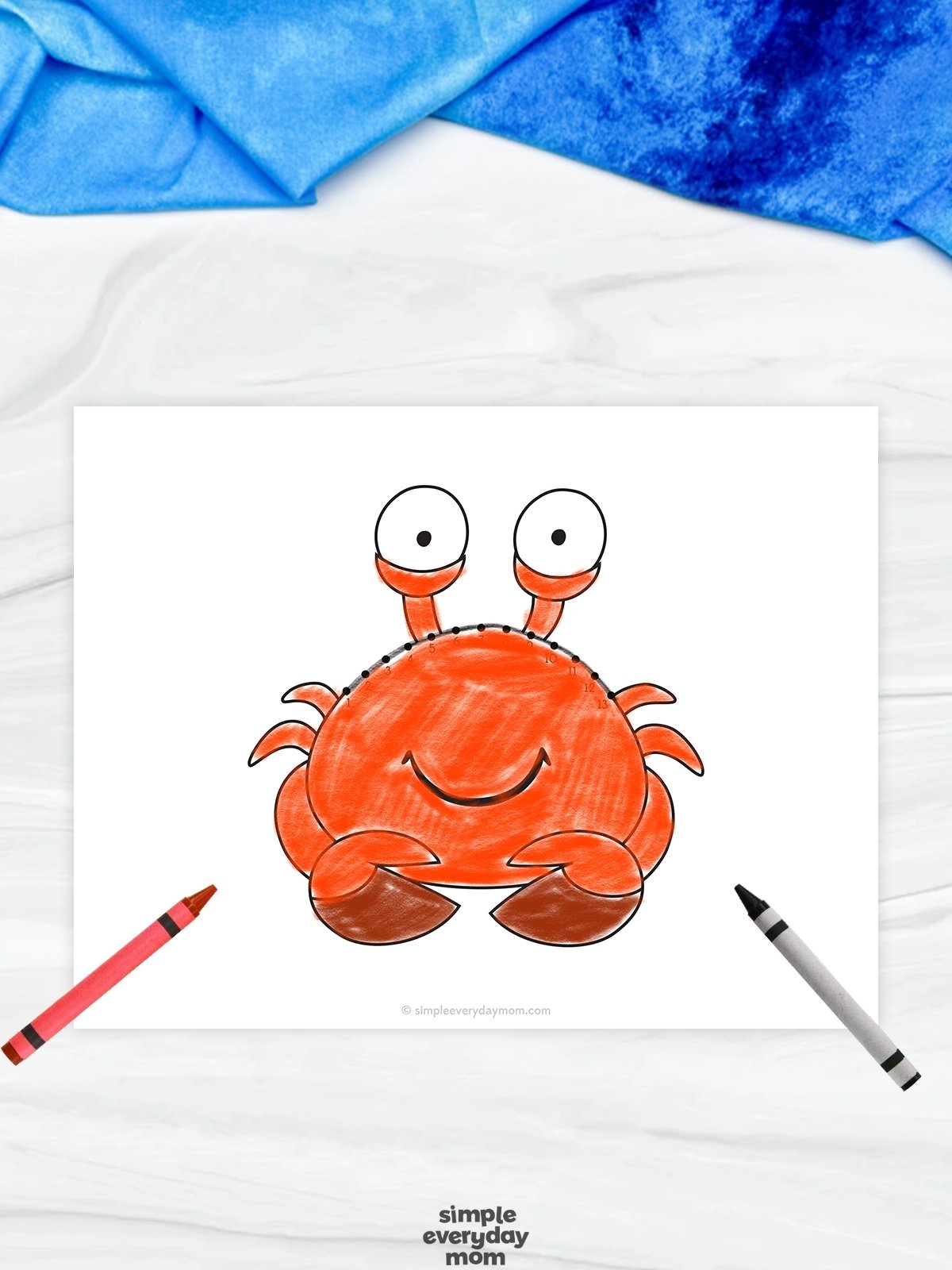 This printable crab dot-to-dot worksheet helps preschool and kindergarten students strengthen counting, number recognition, and fine motor skills through a fun ocean-themed activity. Children connect the numbered dots to complete the top of the crab’s shell, then color the finished picture to encourage creativity and hand-eye coordination. Perfect for marine life units, summer learning, or ocean theme week, this engaging worksheet makes early math practice both fun and educational.