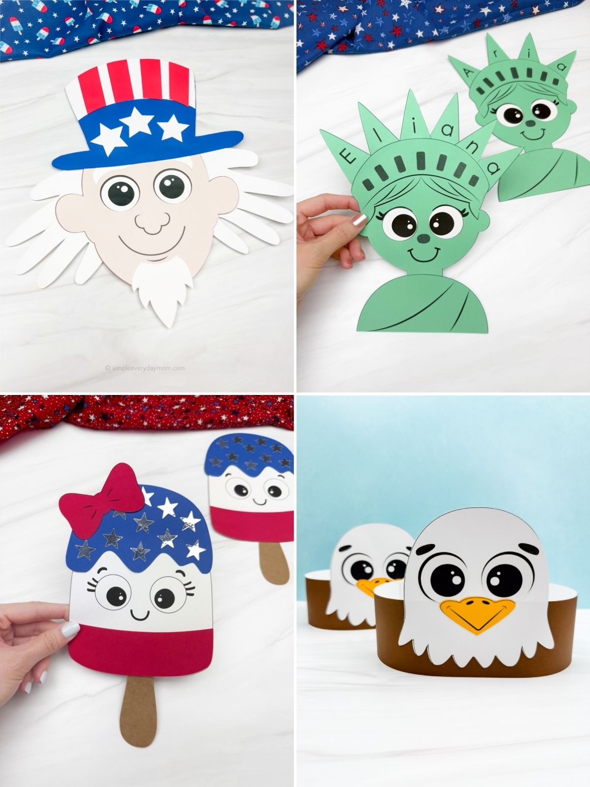 collage image of Patriotic Craft Ideas