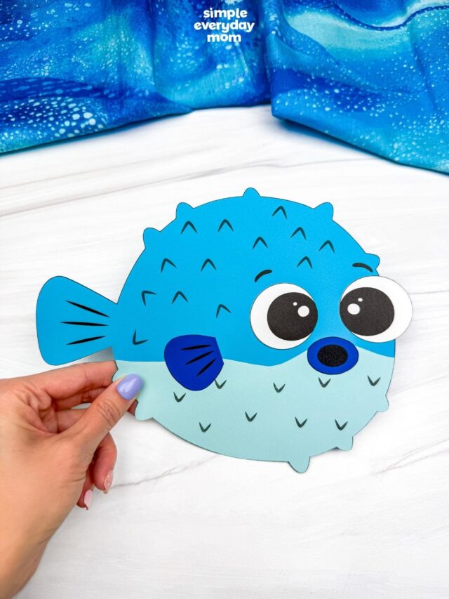 Pufferfish Paper Craft for Kids [Free PDF Template]