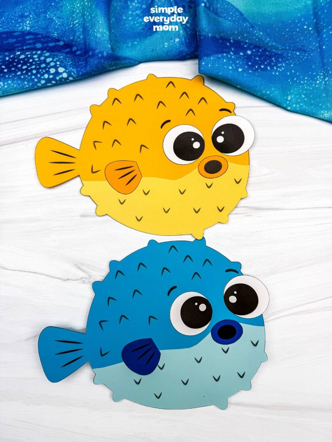 Pufferfish Paper Craft for Kids [Free PDF Template]