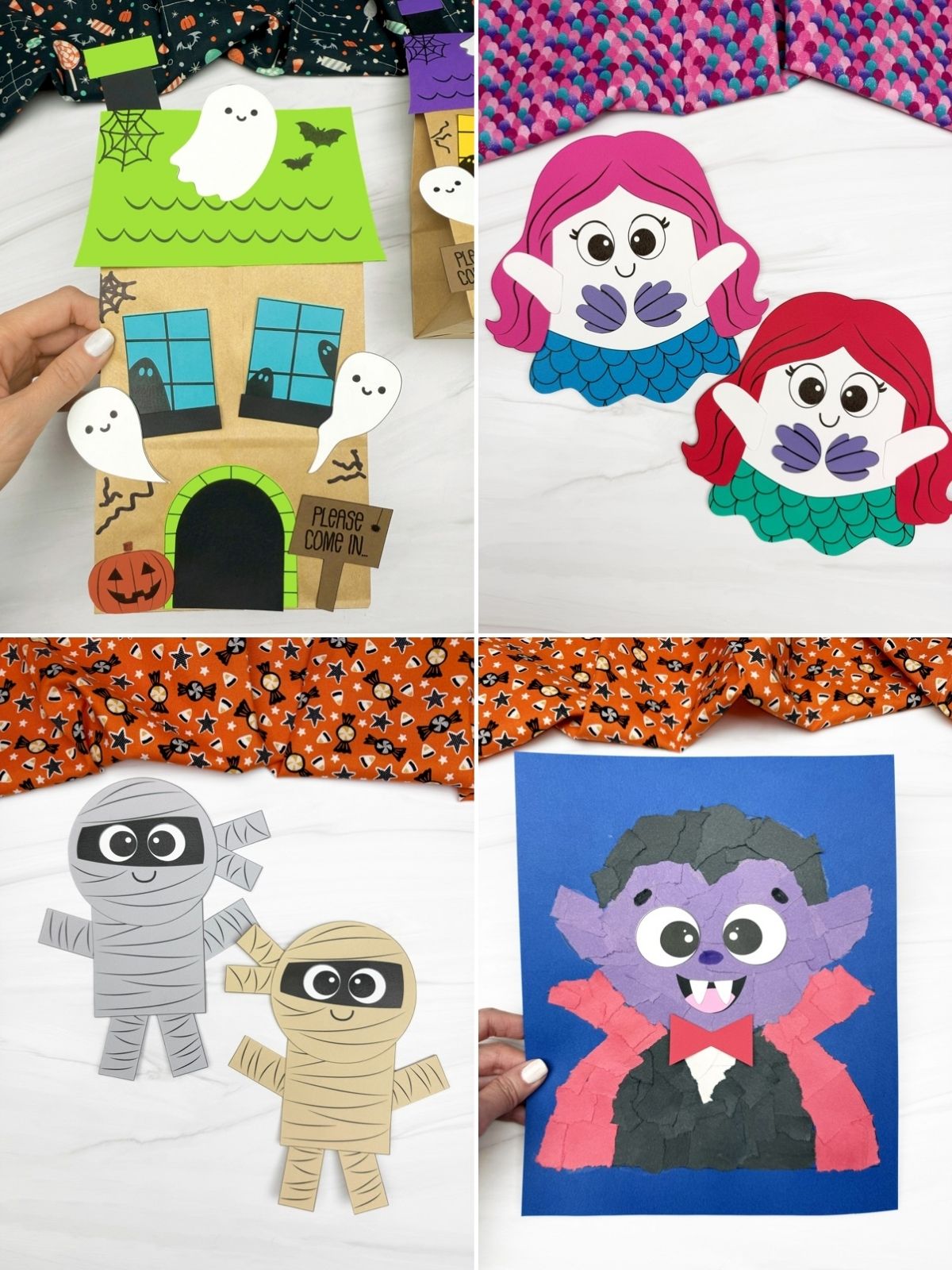 collage image of Spooky Paper Projects