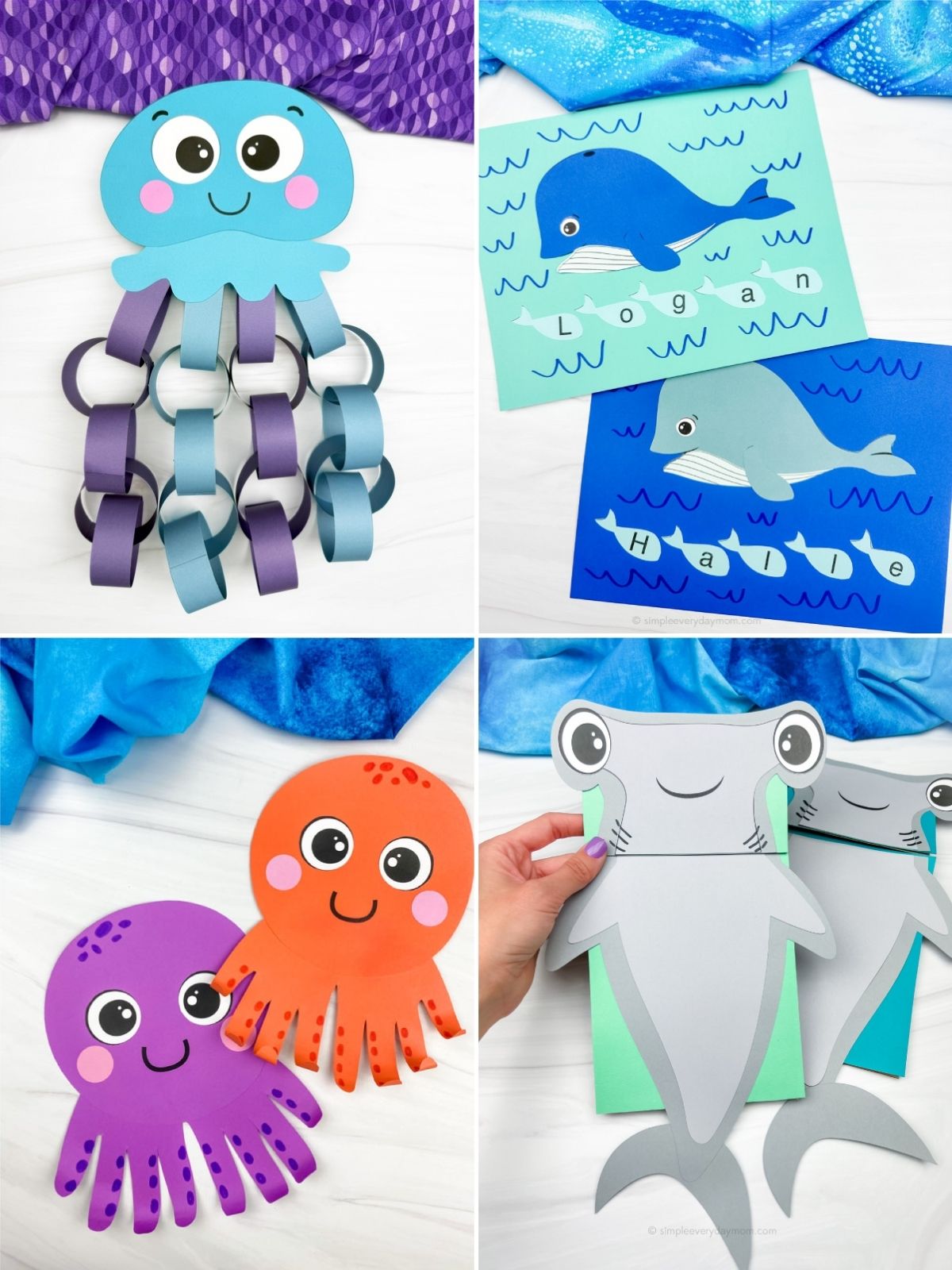 collage image of Under the Sea Crafts