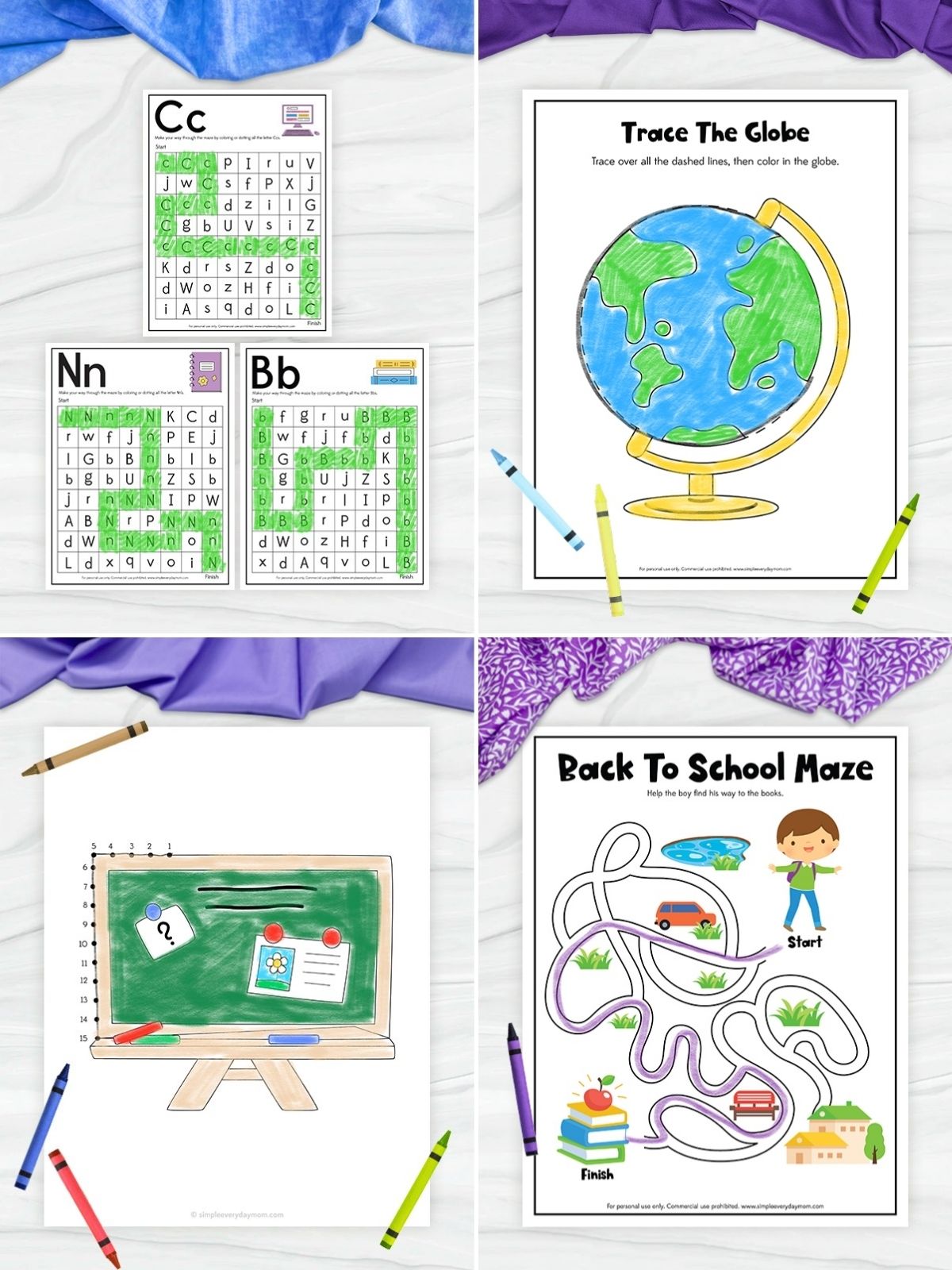 collage image of Back To School Printables