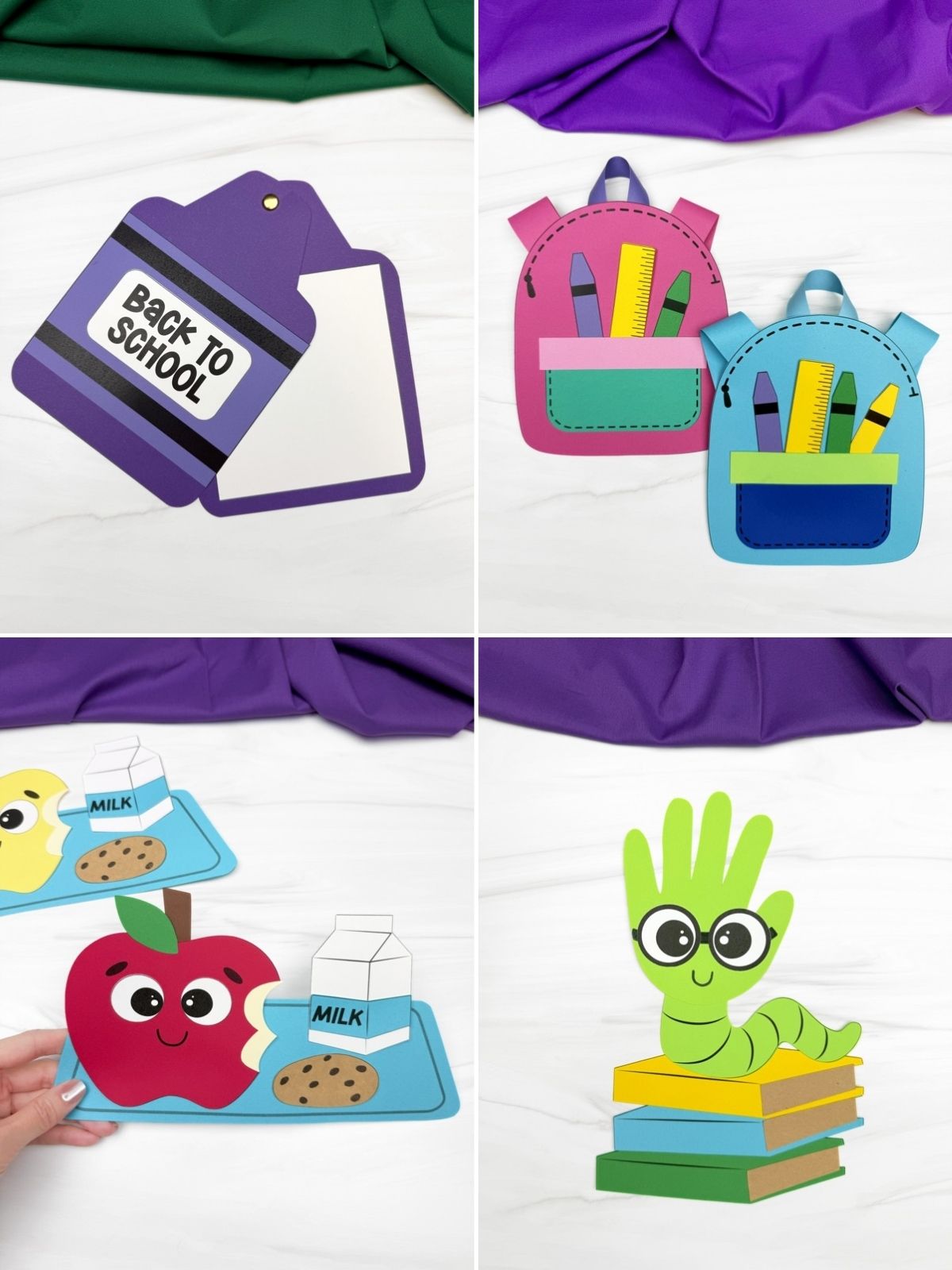 collage image of Cute First Day of School Crafts