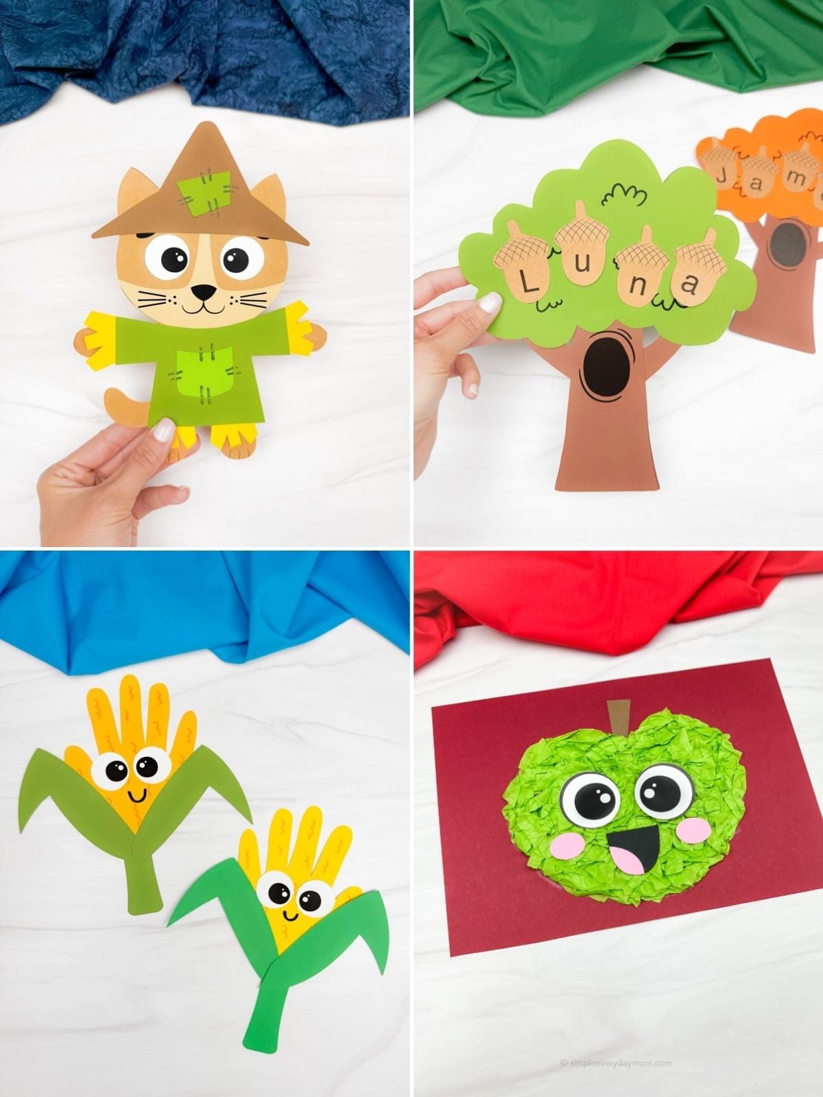 collage image of Fall Projects for Kids