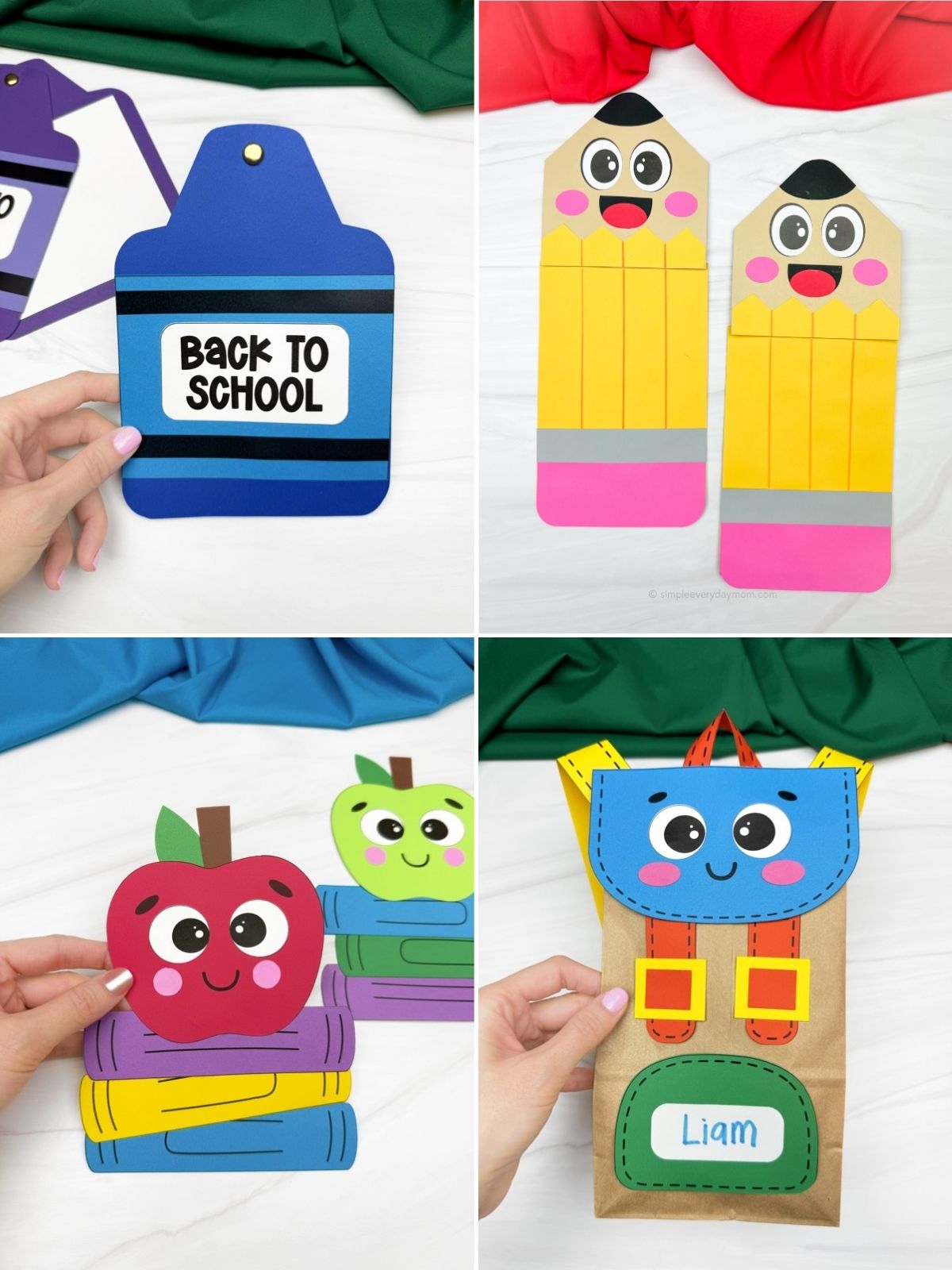 collage image of First Day of School Crafts