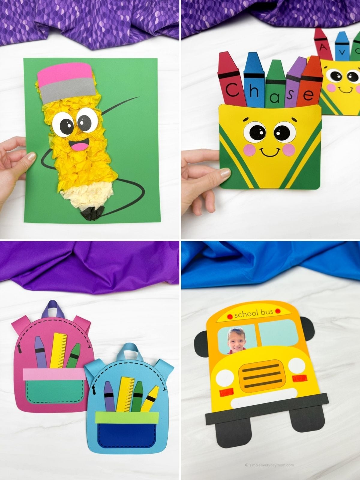 collage image of First Week of School Crafts