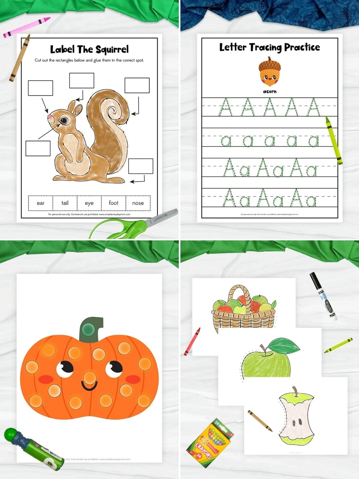 collage image of Fall Printables