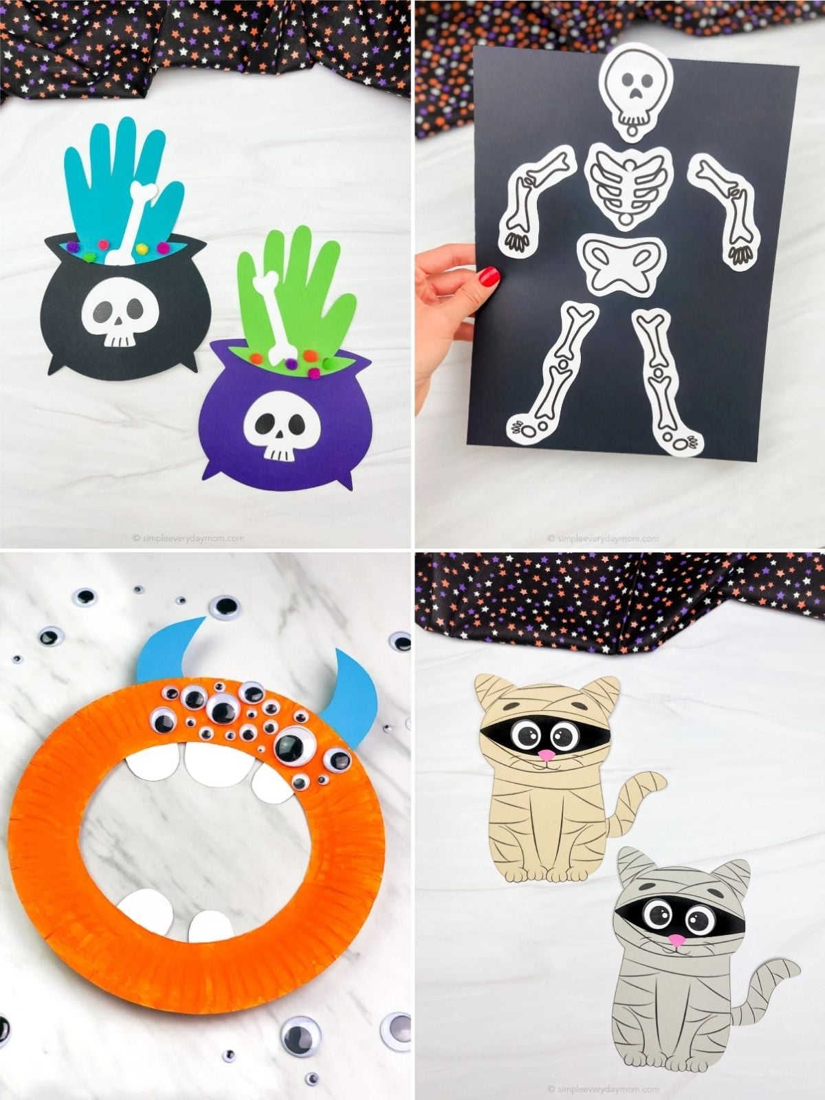collage image of Halloween Crafts For School
