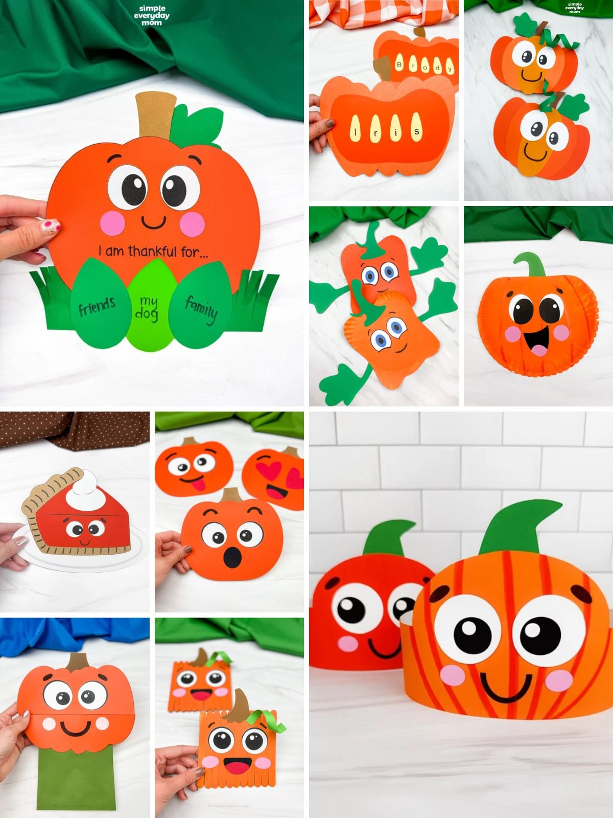 collage image of Pumpkin Craft for Fall Season
