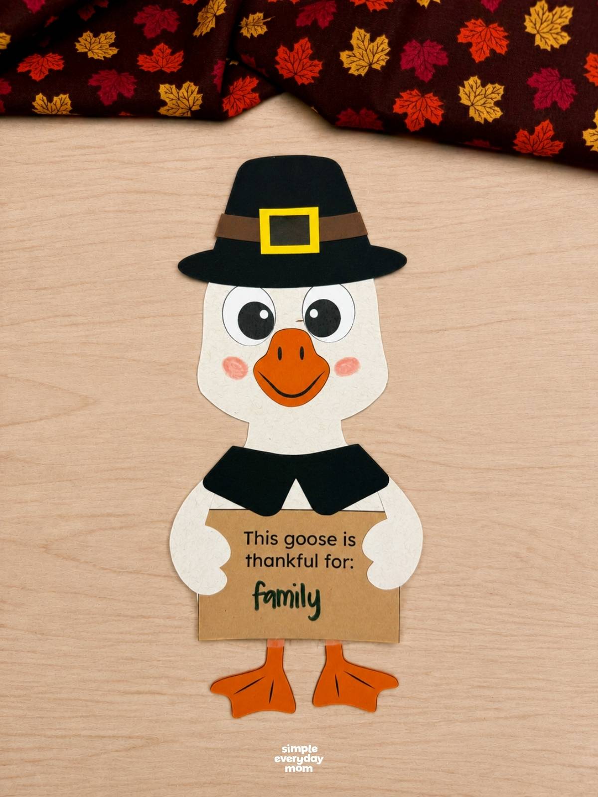 Thankful Goose Craft for Kids [Free Printable Template]