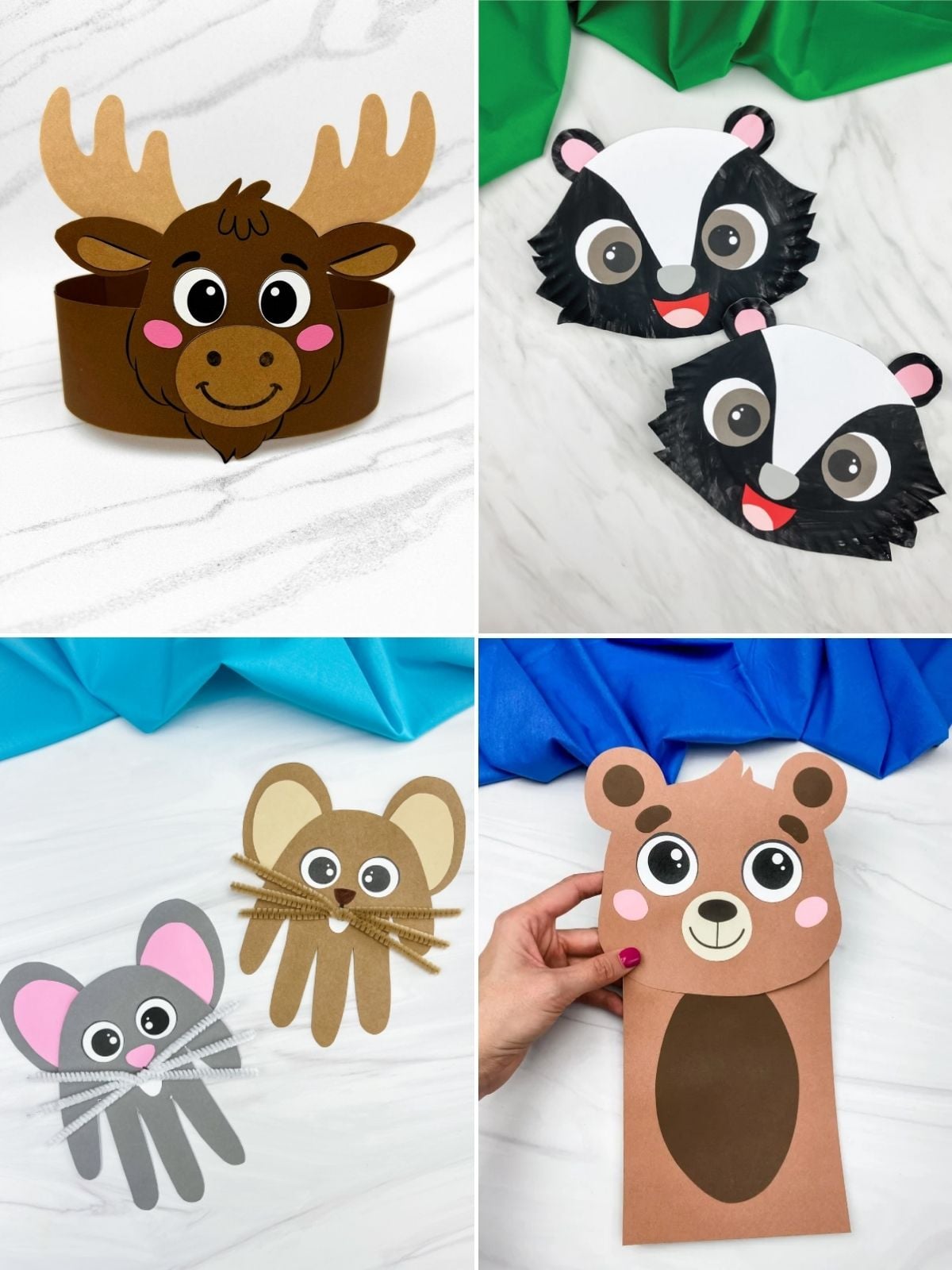 collage image of Wildlife Themed Crafts