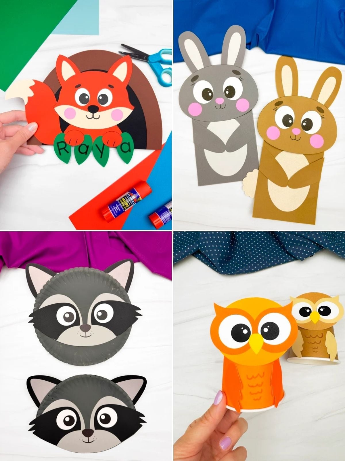collage image of Woodland Wildlife Crafts