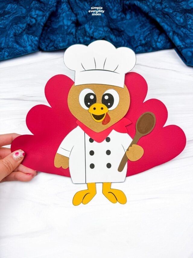 Chef Turkey Disguise Craft for Kids [Free PDF Template]