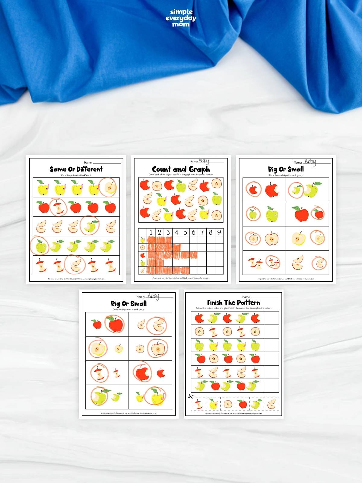 The apple-themed worksheets provide fun and interactive activities that help children build essential early learning skills. Kids can practice matching, counting, graphing, comparing sizes, and completing patterns while improving their observation and problem-solving abilities. These printable worksheets are ideal for preschool and kindergarten learners at home or in the classroom.