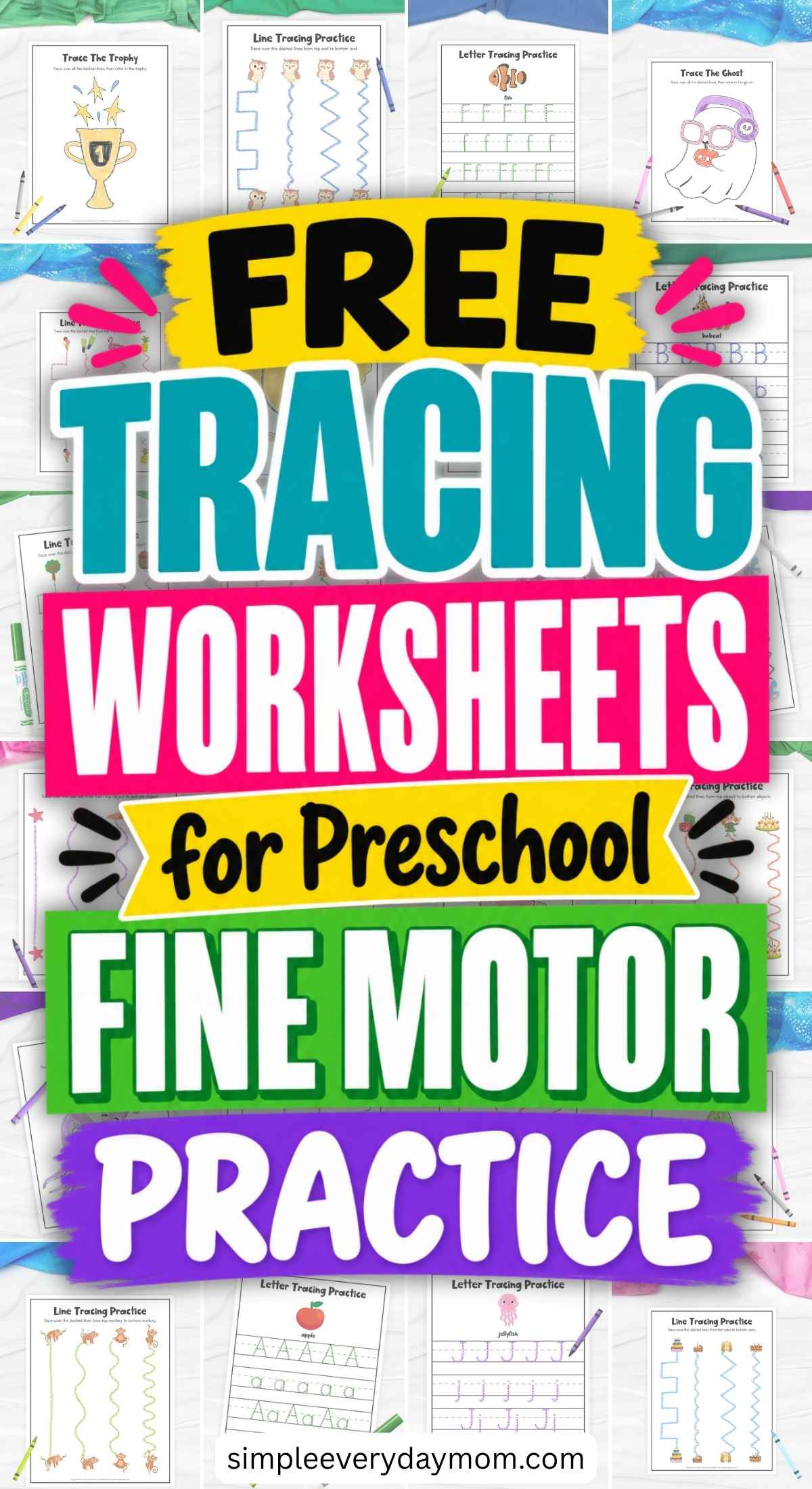 50 Fun Free Printable Tracing Worksheets for Kids