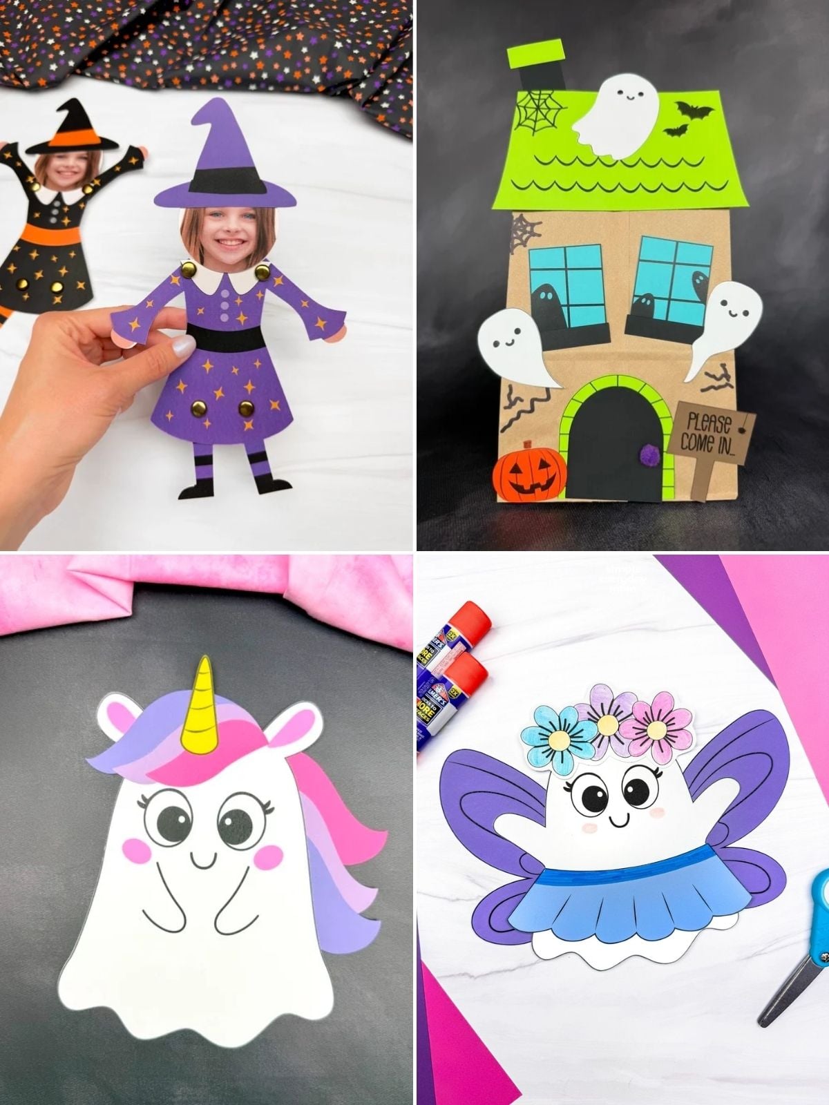 collage image of Cute Halloween Crafts for Girls