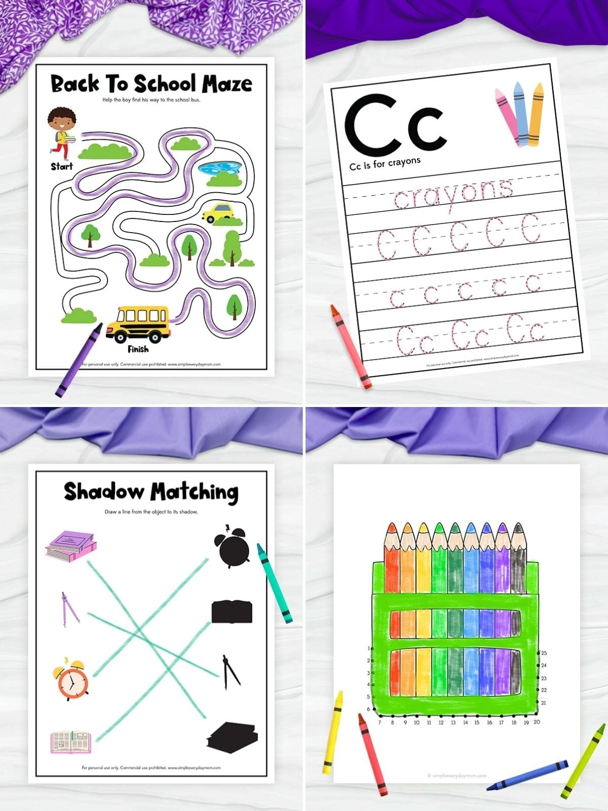collage image of Early Learning Printables